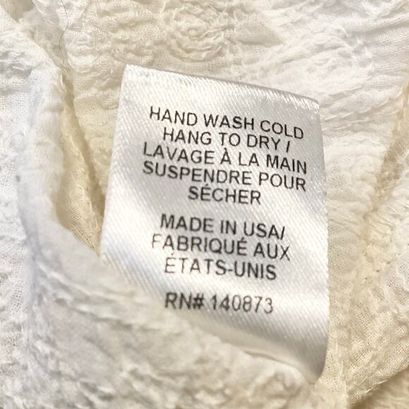 LoveShackFancy Embroidered Ivory Cream Playsuit Romper 2 M - Picture 10 of 10